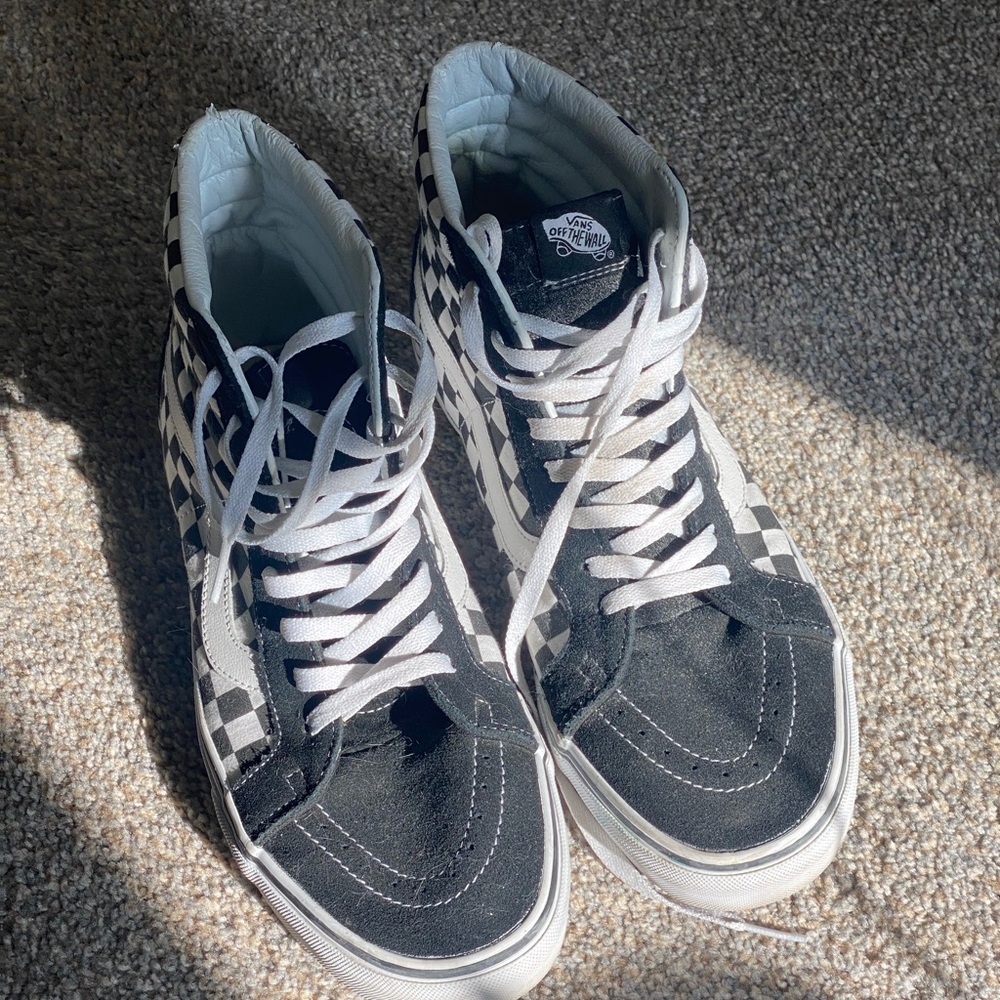 Men’s Vans 12 Checkered High Top Skate Shoe